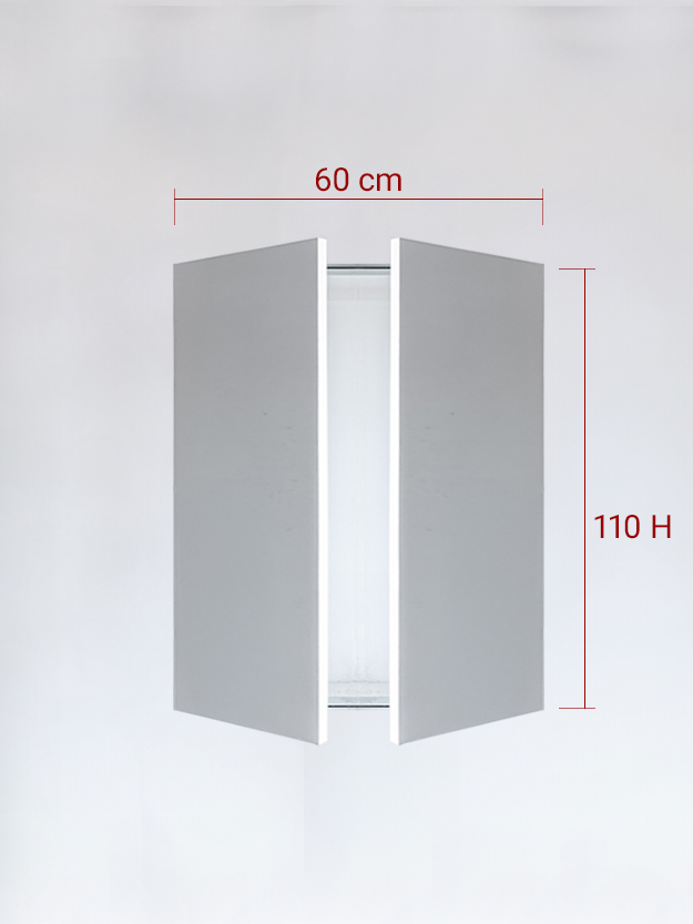 Sportello filomuro a 2 ante cm 60x110