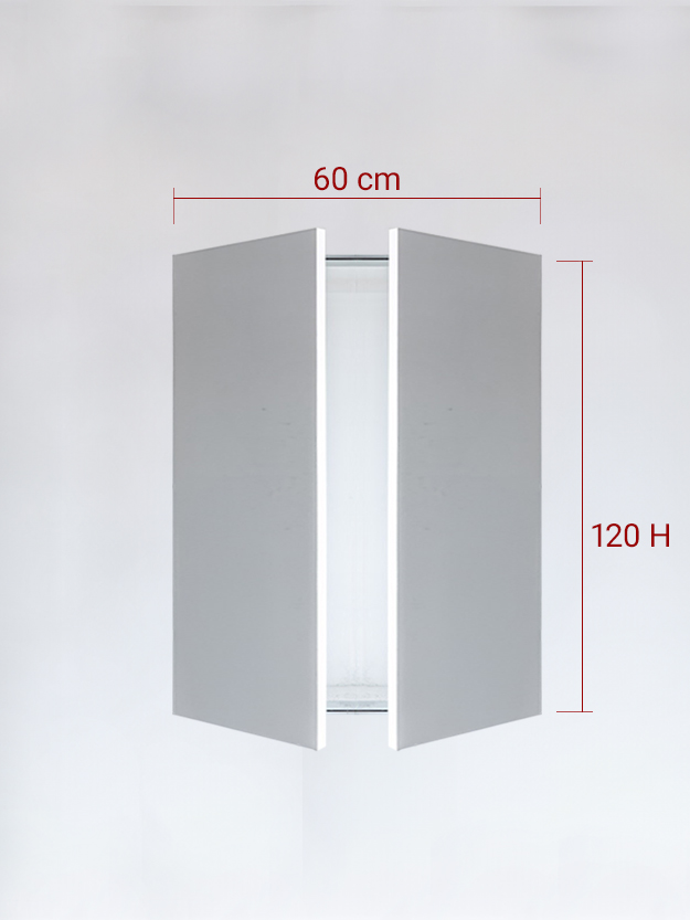 Sportello filomuro a 2 ante cm 60x120