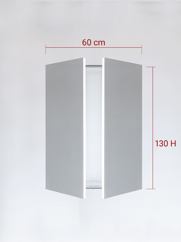 Sportello filomuro a 2 ante cm 60x130