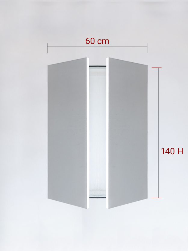 Sportello filomuro a 2 ante cm 60x140