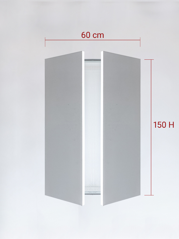 Sportello filomuro a 2 ante cm 60x150