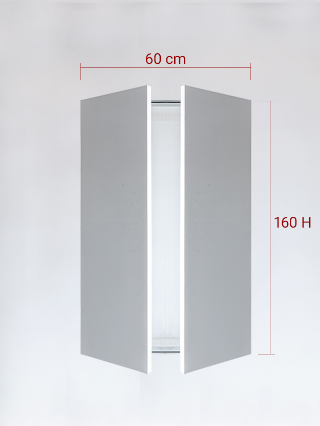 Sportello filomuro a 2 ante cm 60x160