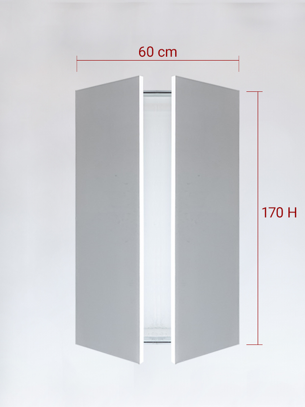Sportello filomuro a 2 ante cm 60x170