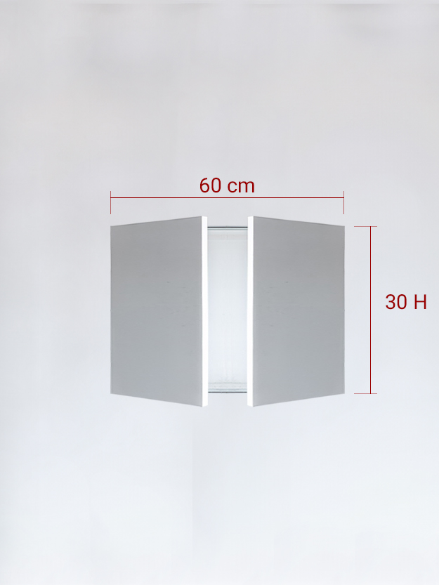Sportello filomuro a 2 ante cm 60x30