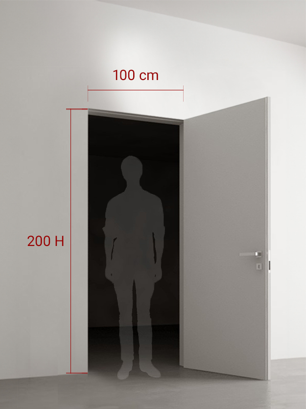 Porta battente filomuro cm 100 x 200