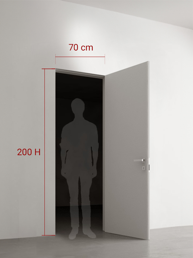 Porta battente filomuro cm 70 x 200