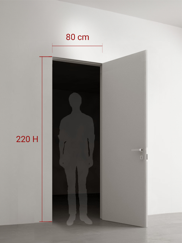 Porta battente filomuro cm 80 x 220