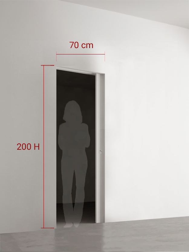 Porta scorrevole filomuro cm 70 x 200