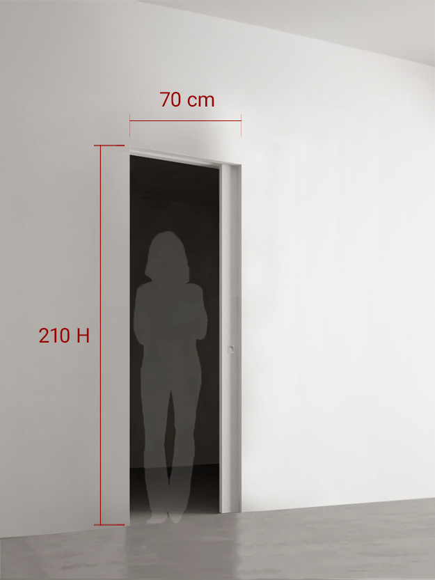 Porta scorrevole filomuro speciale cm 70 x 210