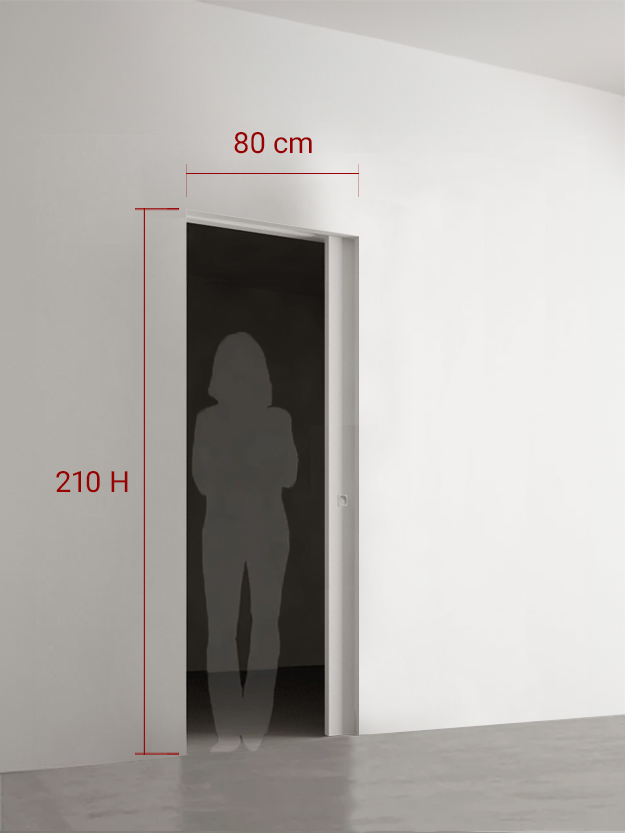 Porta scorrevole filomuro speciale cm 80 x 210