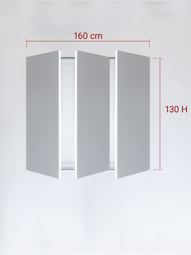 Sportello filomuro a 3 ante cm 160x130