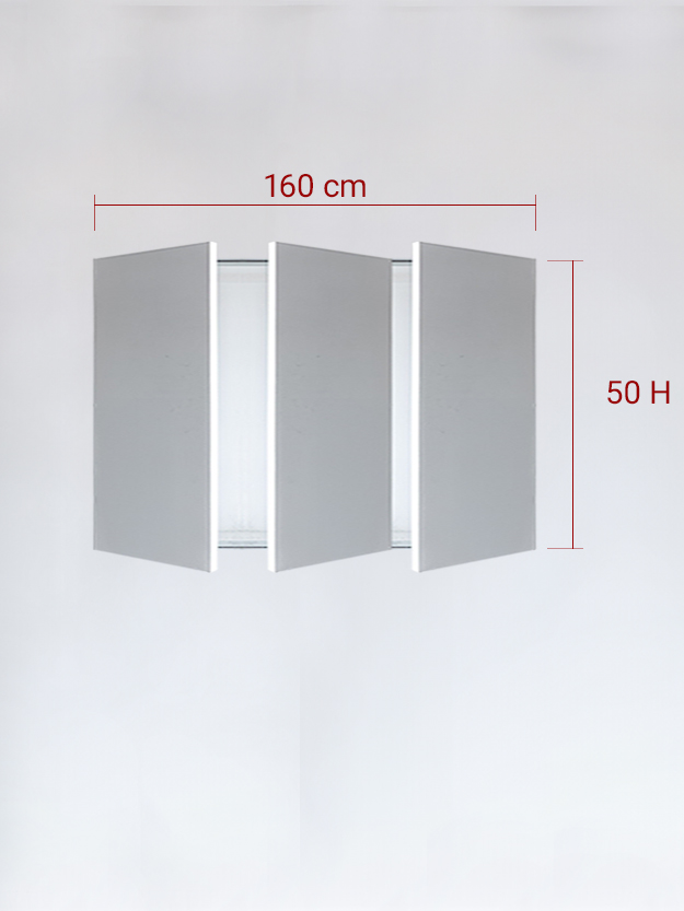 Sportello filomuro a 3 ante cm 160x50