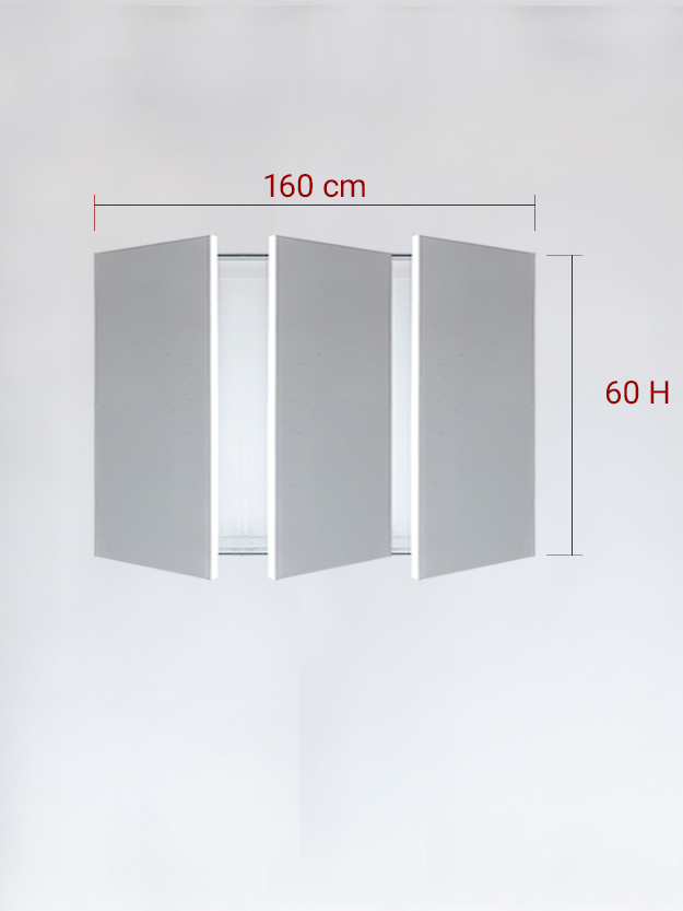 Sportello filomuro a 3 ante cm 160x60