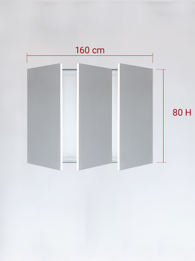 Sportello filomuro a 3 ante cm 160x80