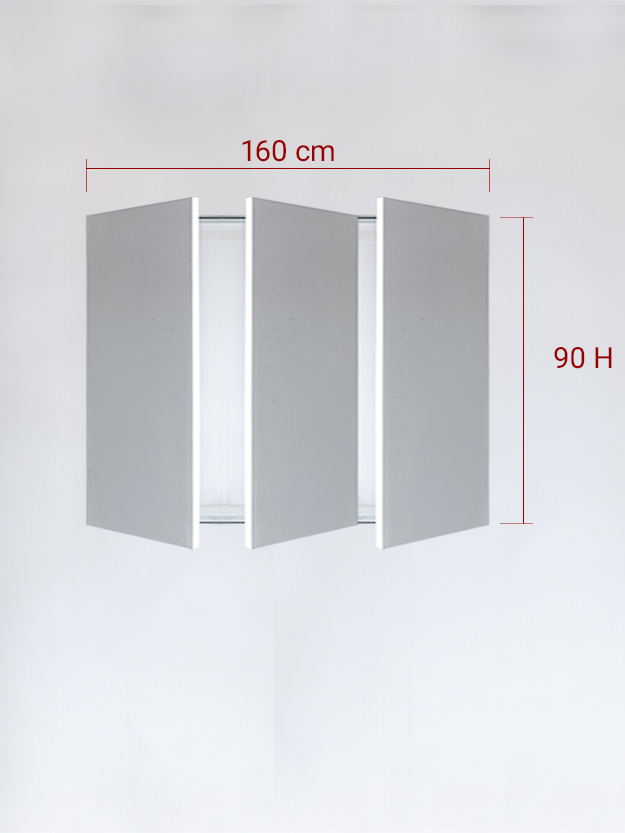 Sportello filomuro a 3 ante cm 160x90