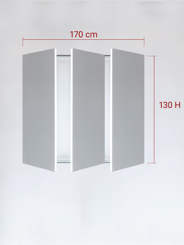 Sportello filomuro a 3 ante cm 170x130