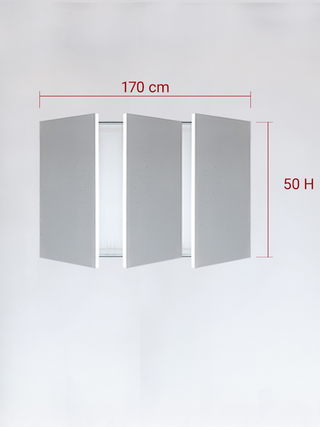 Sportello filomuro a 3 ante cm 170x50
