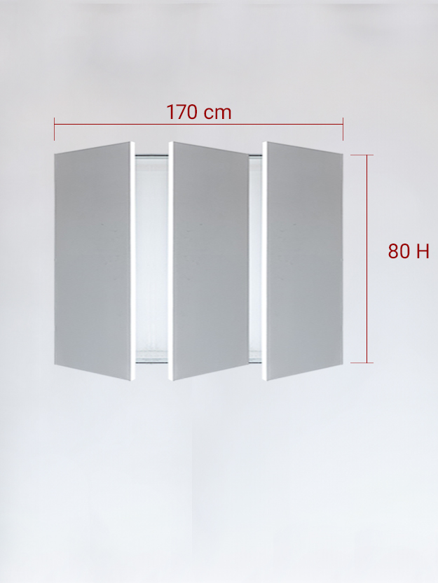 Sportello filomuro a 3 ante cm 170x80