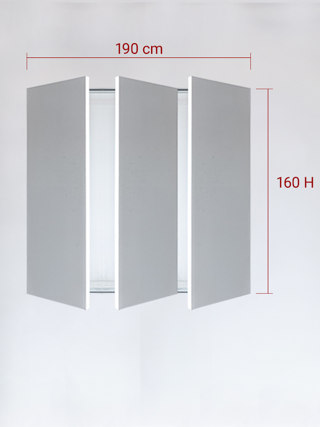 Sportello filomuro a 3 ante cm 190x160