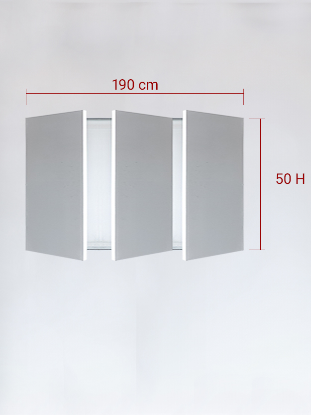 Sportello filomuro a 3 ante cm 190x50