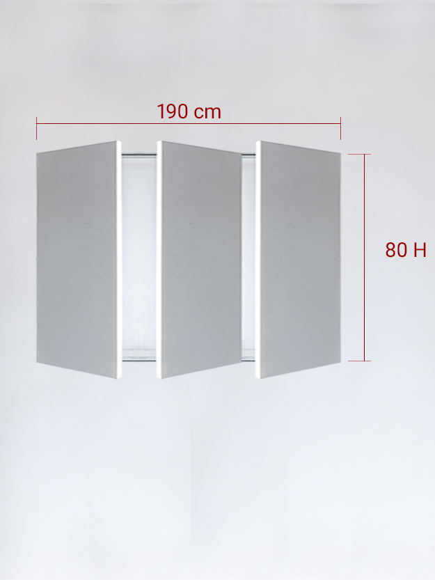 Sportello filomuro a 3 ante cm 190x80