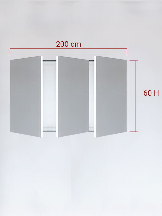 Sportello filomuro a 3 ante cm 200x60