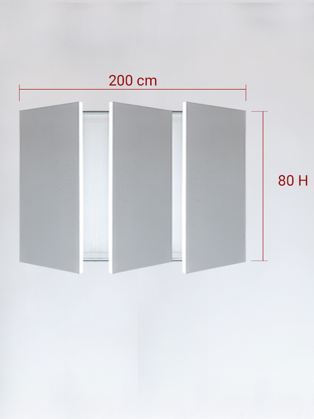 Sportello filomuro a 3 ante cm 200x80