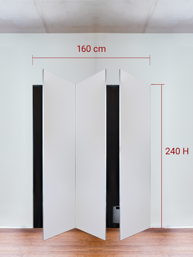 Armadio filomuro a 3 ante simmetriche cm 160x240