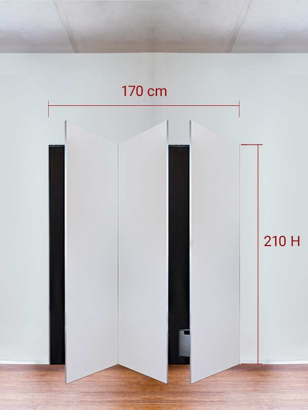 Armadio filomuro a 3 ante simmetriche cm 170x210