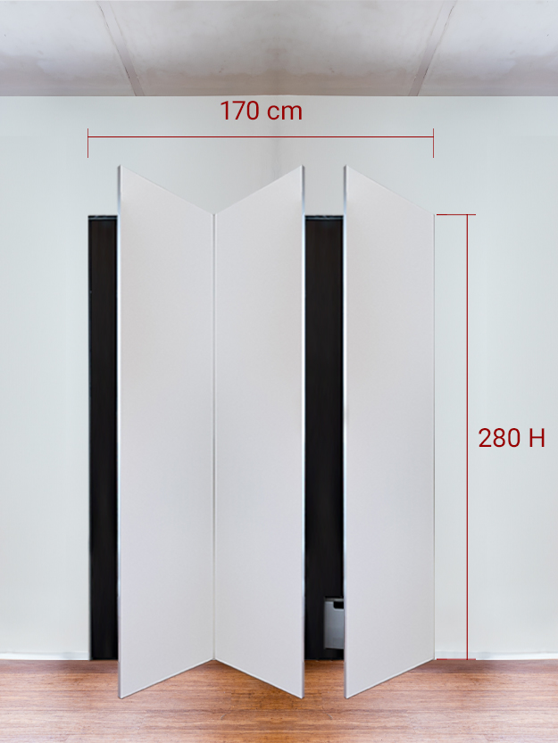 Armadio filomuro a 3 ante simmetriche cm 170x280