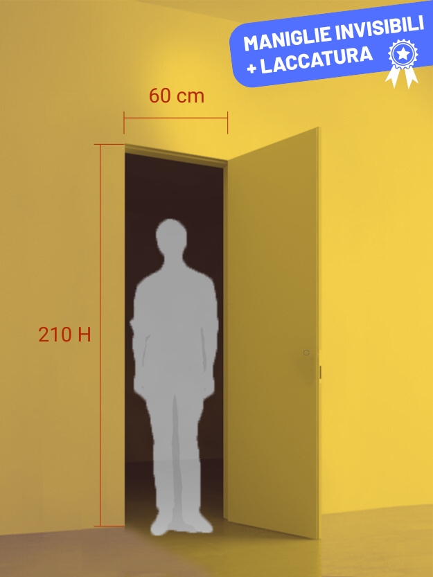 Porta battente filomuro standard premium cm 60 x 210