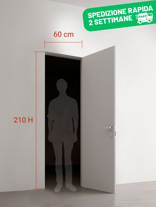 Porta battente filomuro standard cm 60 x 210