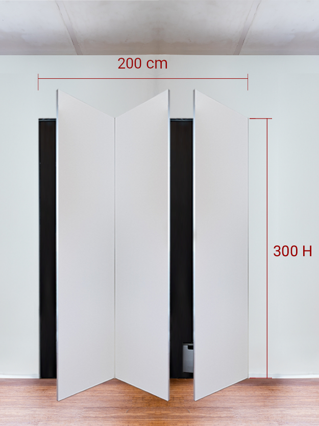 Armadio filomuro a 3 ante simmetriche cm 200x300