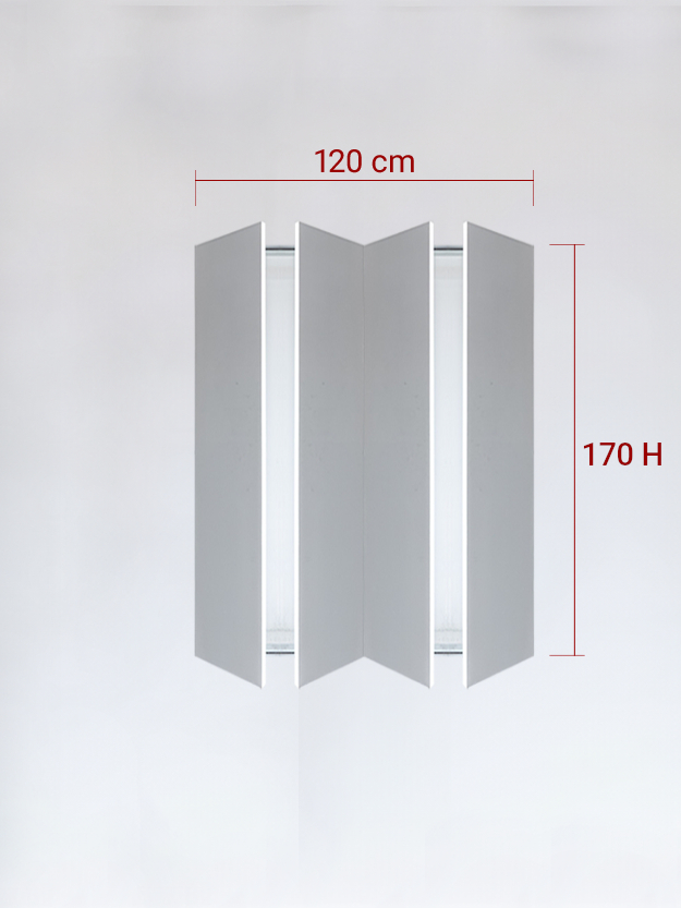 sportello filomuro a 4 ante cm 120x170