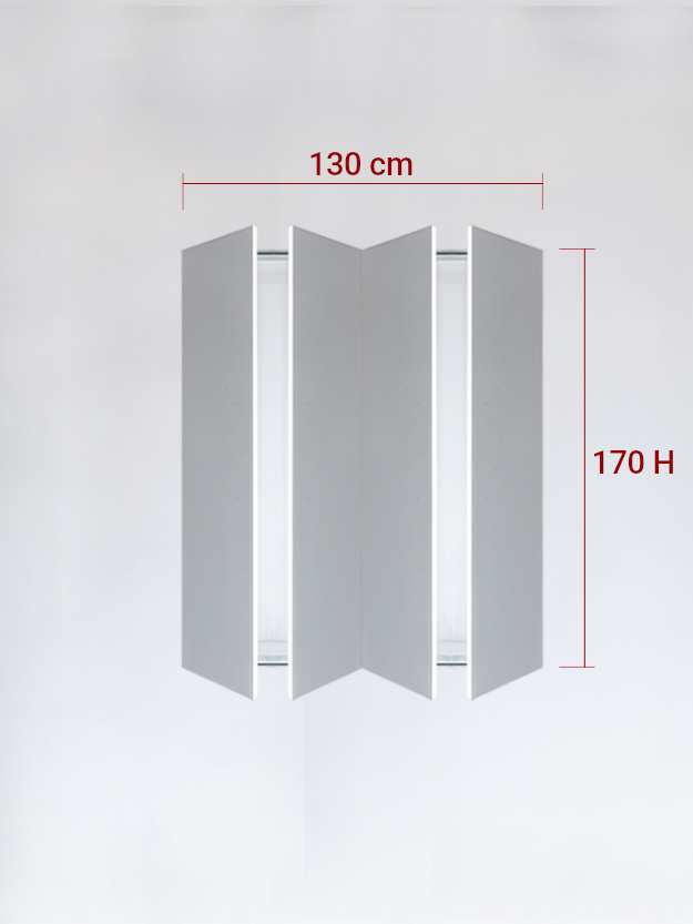 sportello filomuro a 4 ante cm 130x170