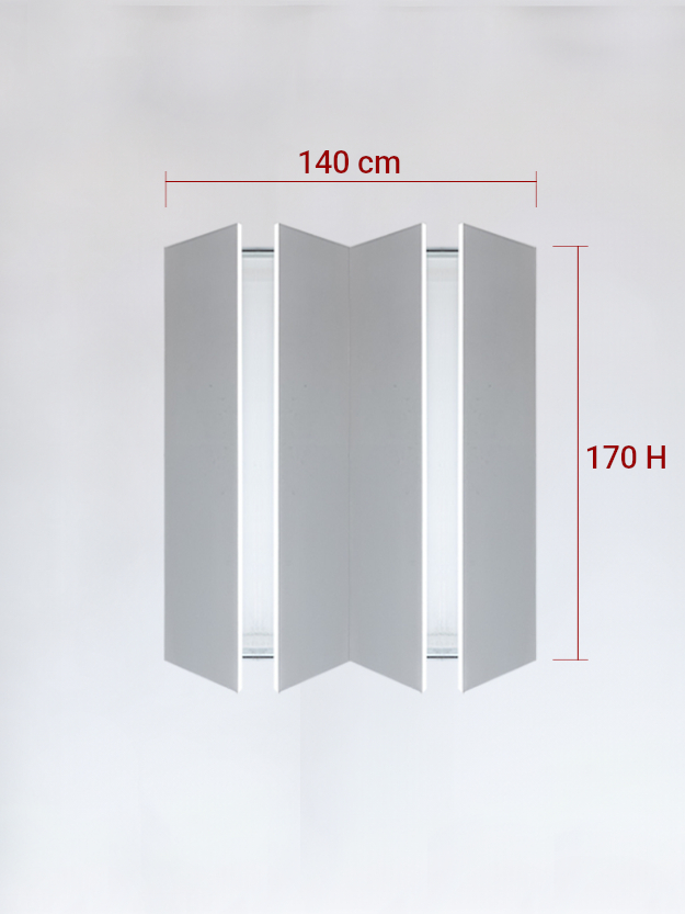 sportello filomuro a 4 ante cm 140x170