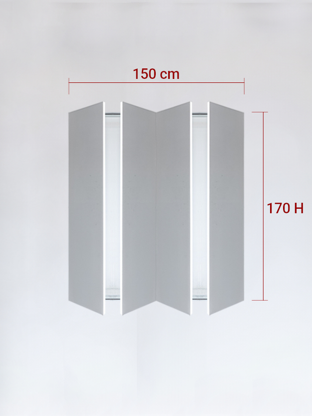 sportello filomuro a 4 ante cm 150x170