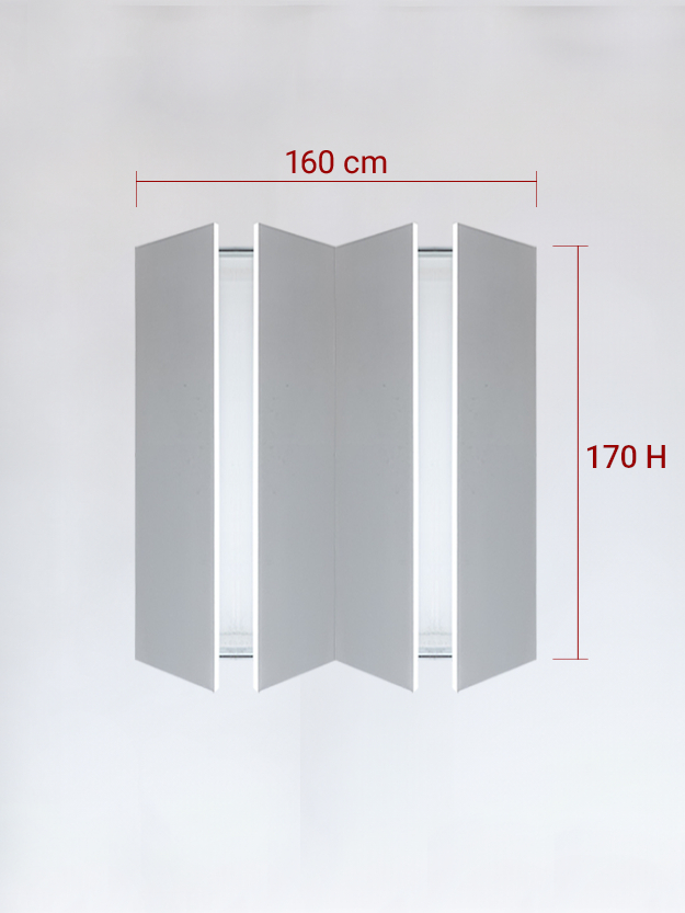 sportello filomuro a 4 ante cm 160x170