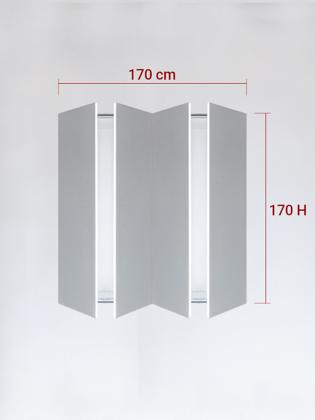 sportello filomuro a 4 ante cm 170x170