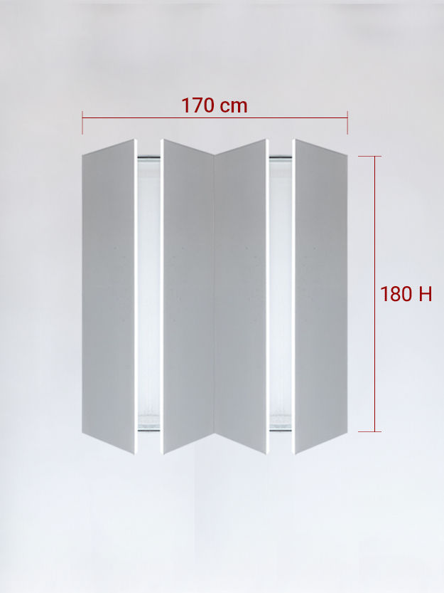 sportello filomuro a 4 ante cm 170x180