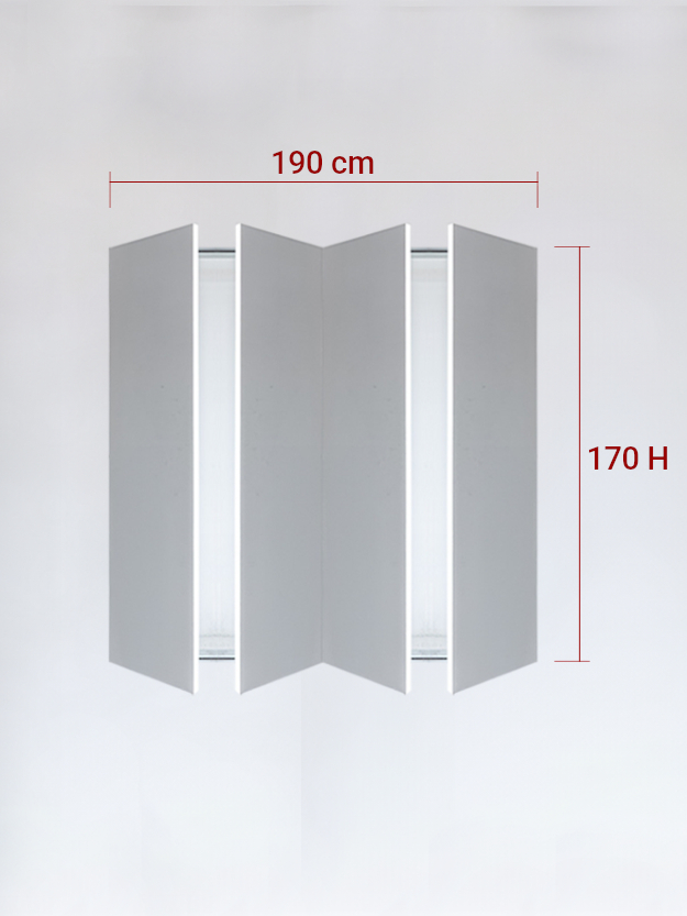 sportello filomuro a 4 ante cm 190x170