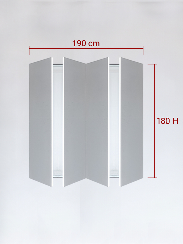 sportello filomuro a 4 ante cm 190x180