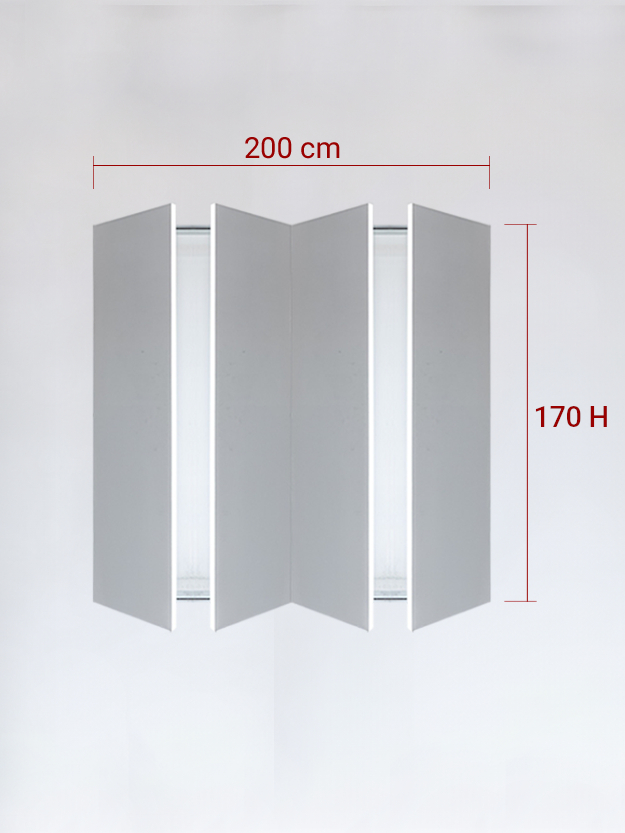 sportello filomuro a 4 ante cm 200x170