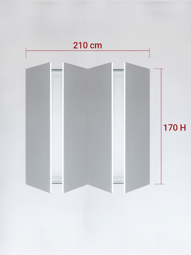sportello filomuro a 4 ante cm 210x170