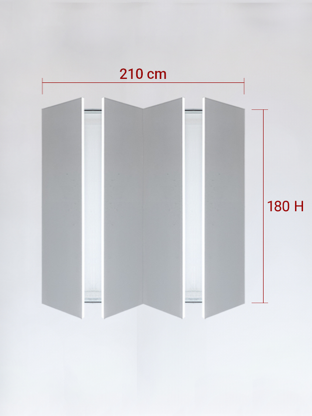 sportello filomuro a 4 ante cm 210x180