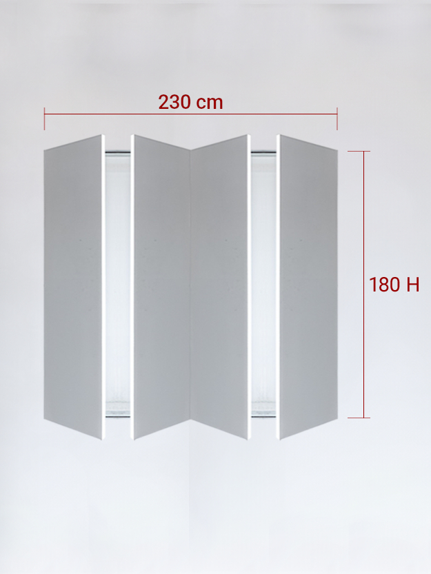 sportello filomuro a 4 ante cm 230x180