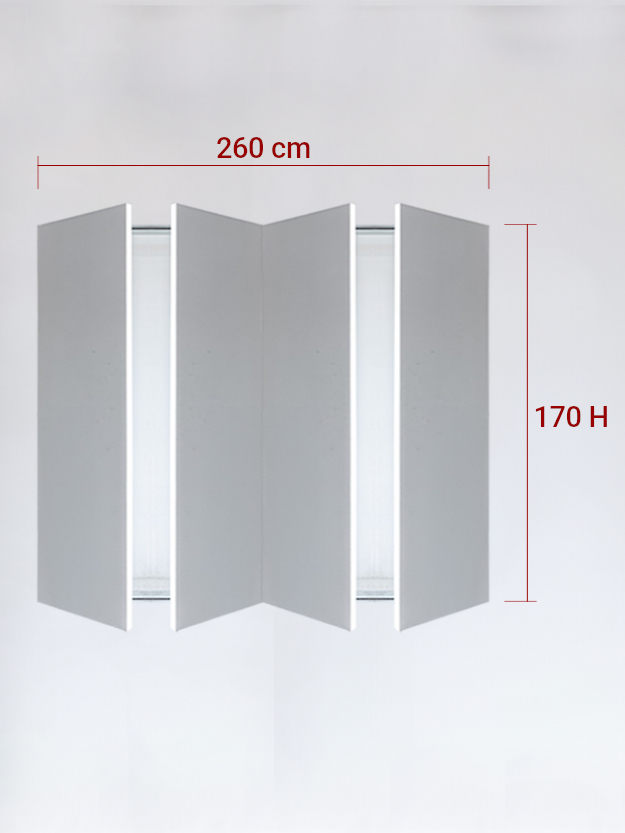 sportello filomuro a 4 ante cm 260x170