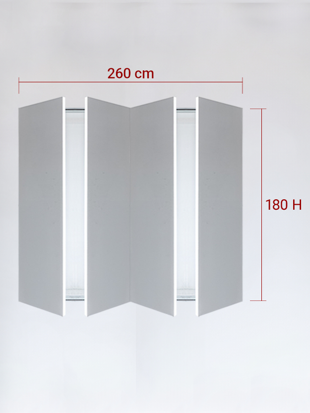 sportello filomuro a 4 ante cm 260x180