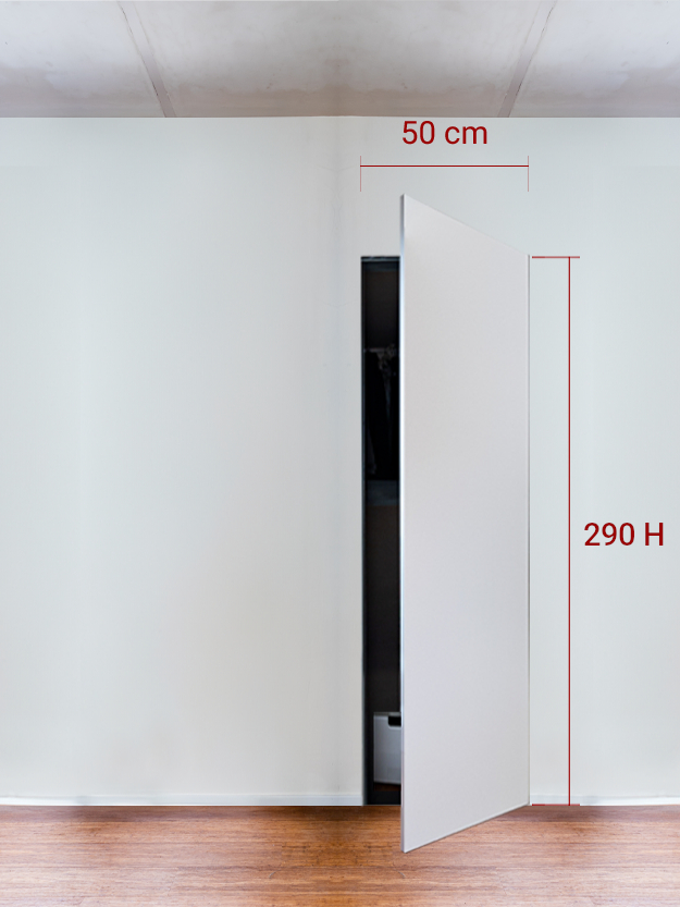 Armadio filomuro a 1 anta cm 50x290