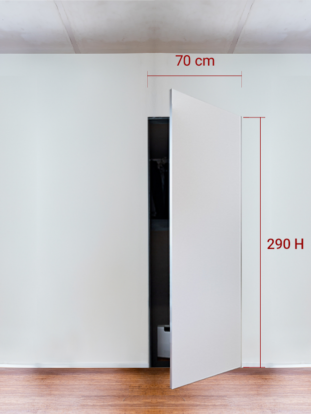 Armadio filomuro a 1 anta cm 70x290